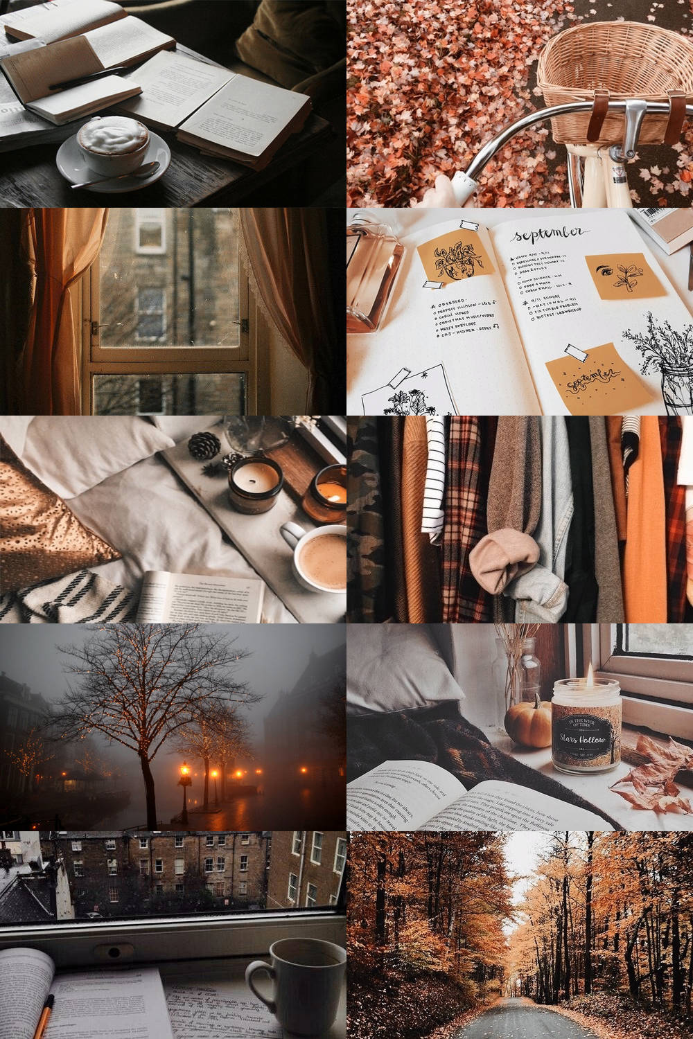 Autumn-inspired Study Aesthetic Collage Background