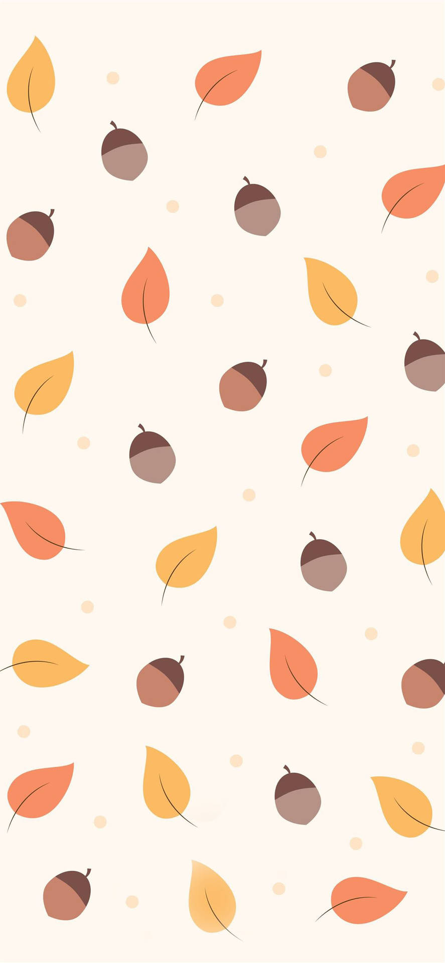 Autumn Iphone Acorns And Leaves Pattern