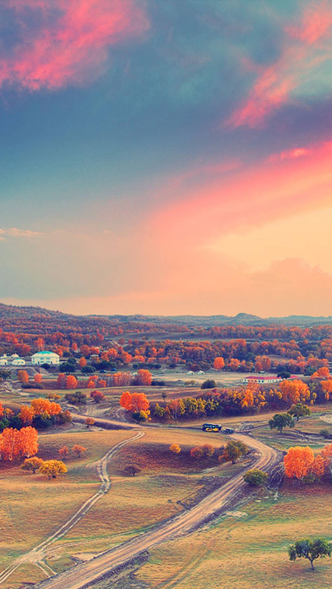 Autumn Iphone Rolling Hills Scenery