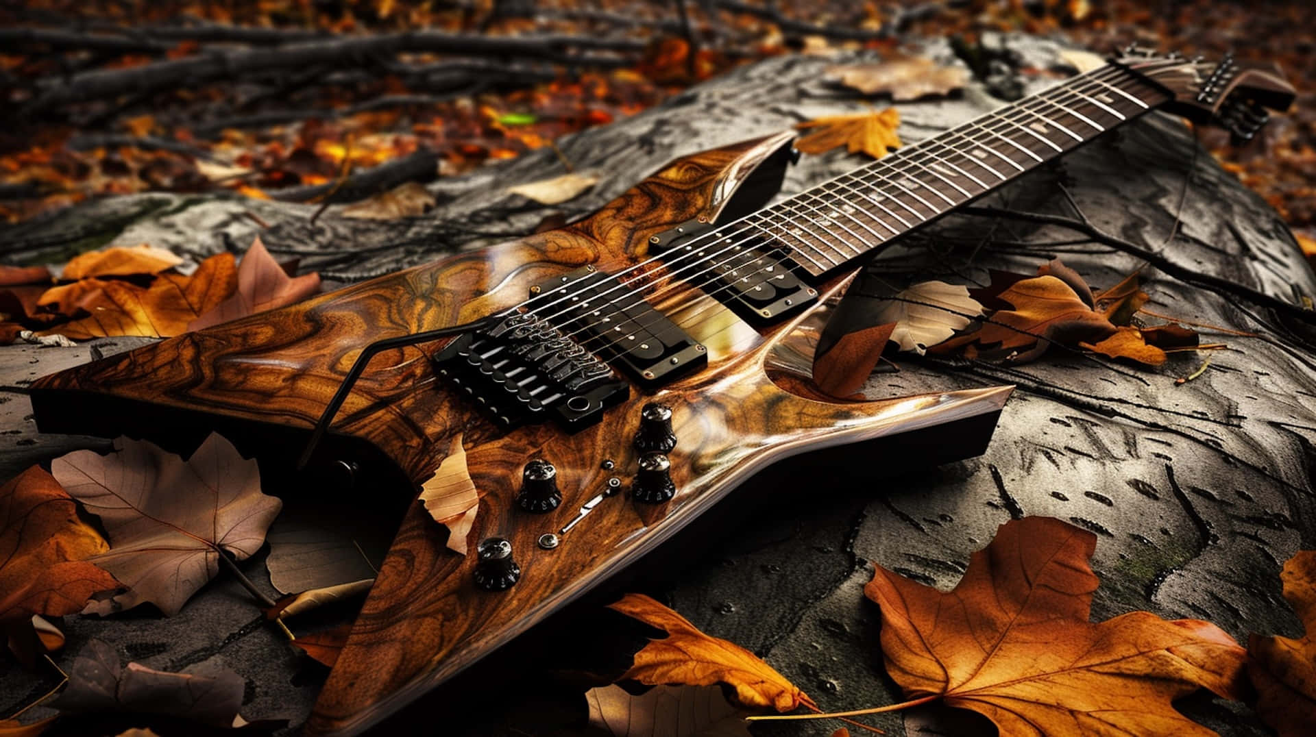 Autumn Leaves Electric Guitar