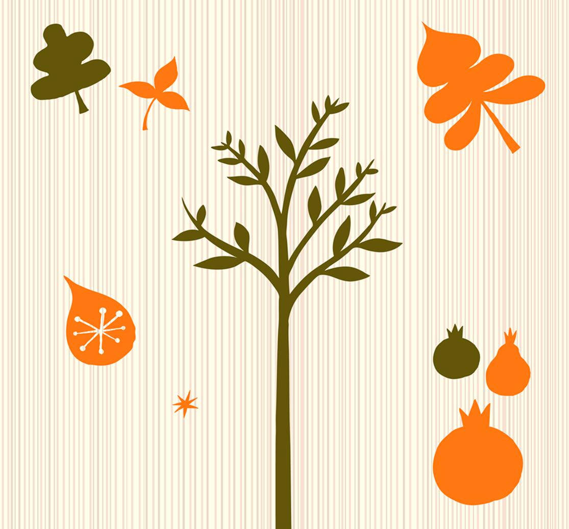 Autumn Leaves In Orange And Brown Tones Clipart Background