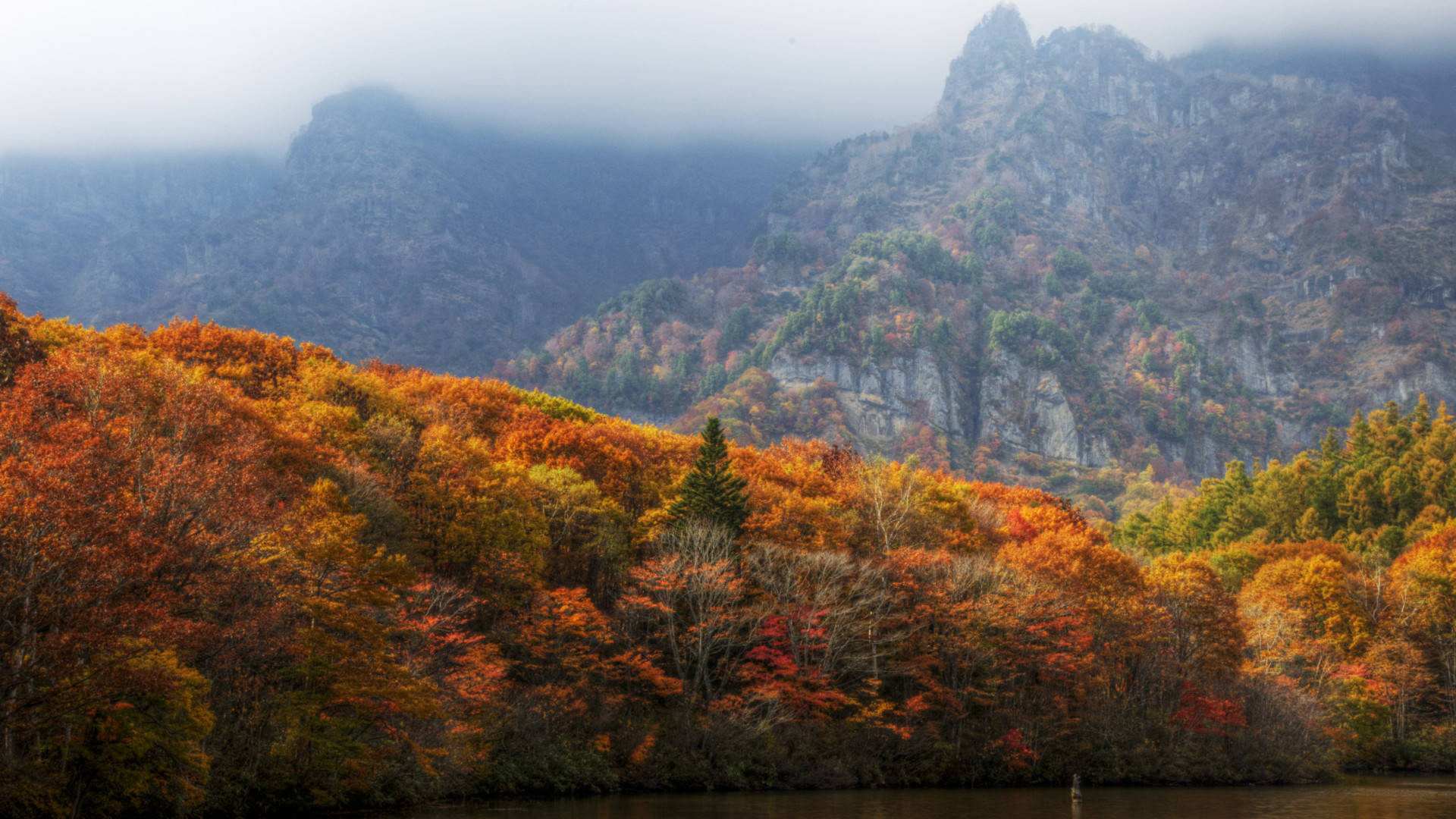 Autumn Mountain Japanese Nature Background