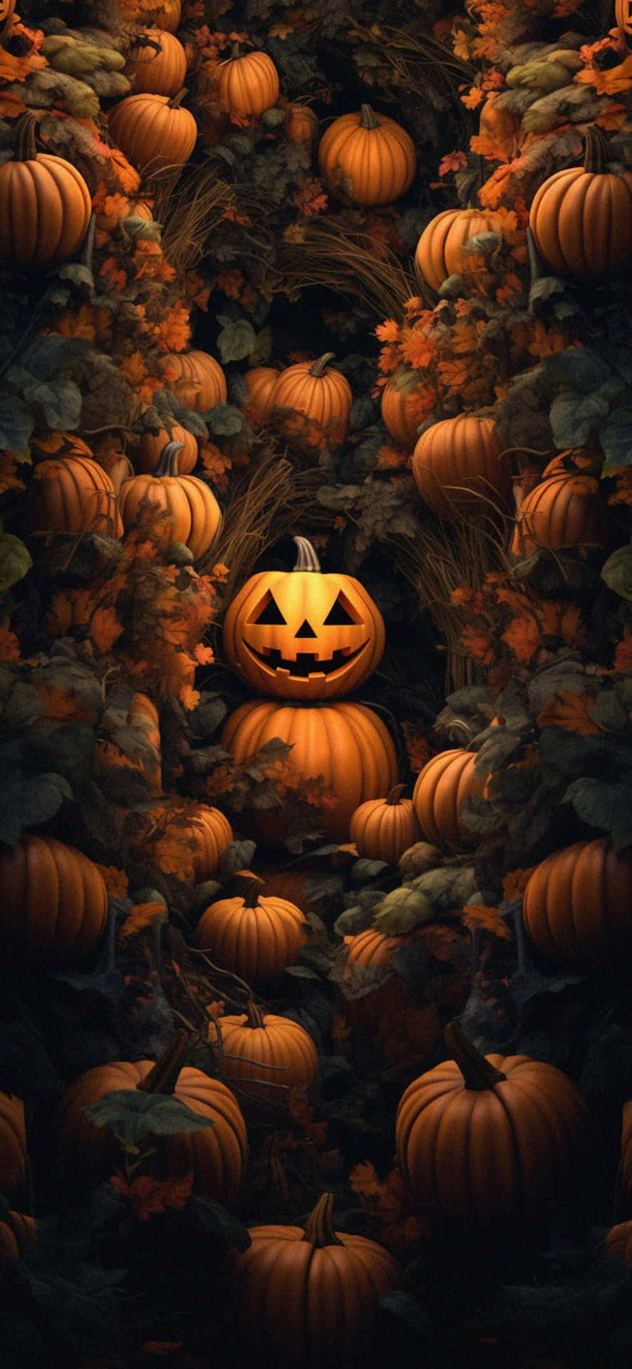 Autumn_ Pumpkin_ Glow_i Phone_ Wallpaper Background