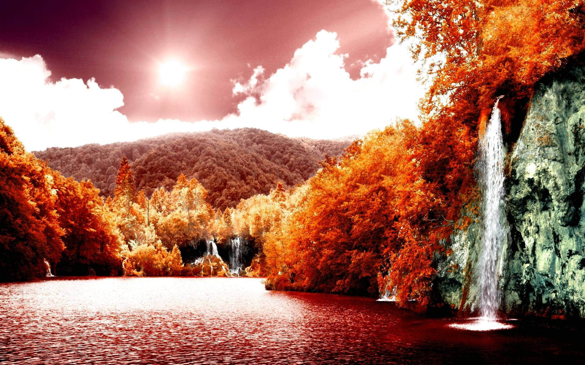 Autumn Season Sunshine Background