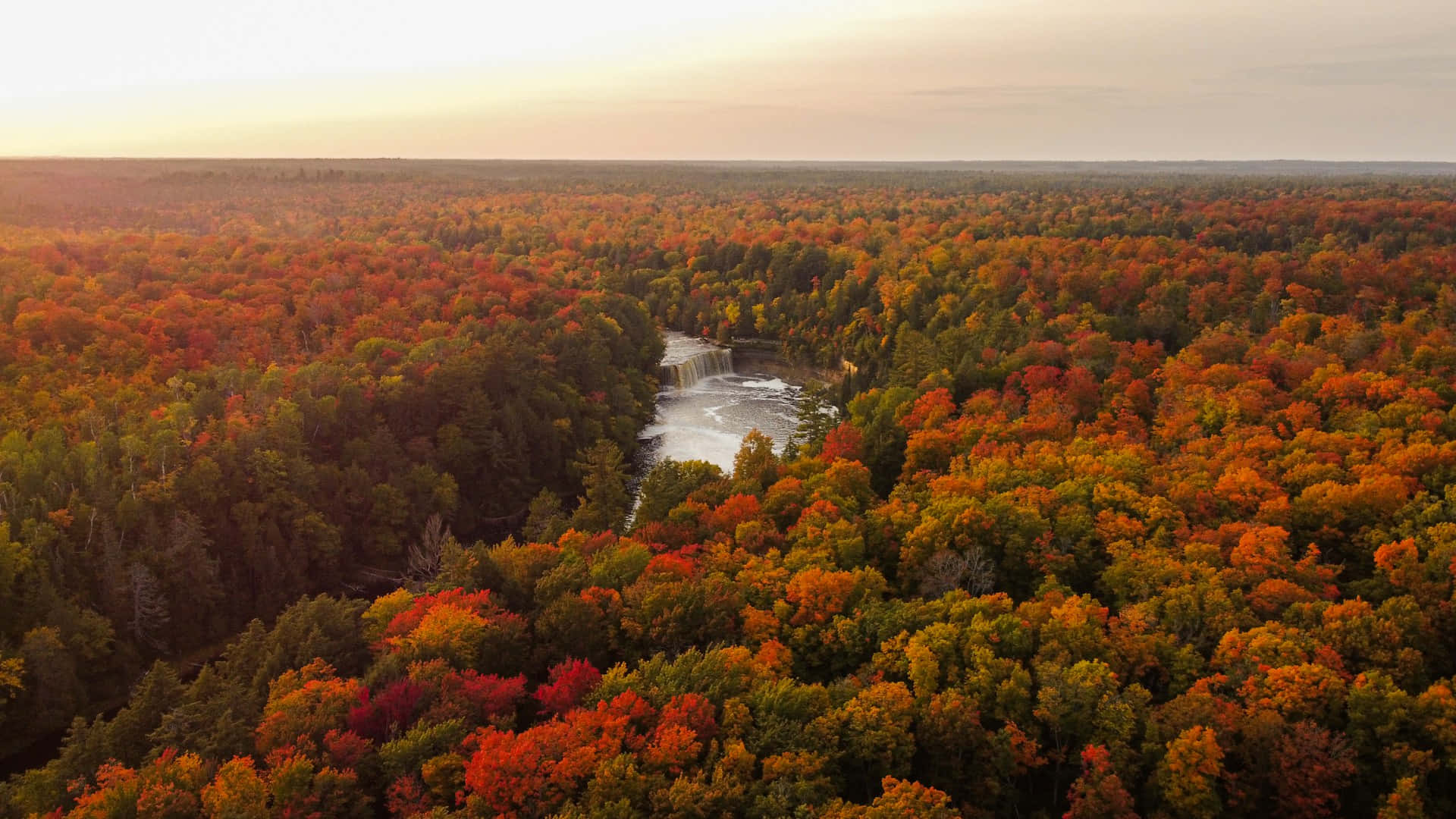 Autumn Waterfall Aerial View.jpg Background