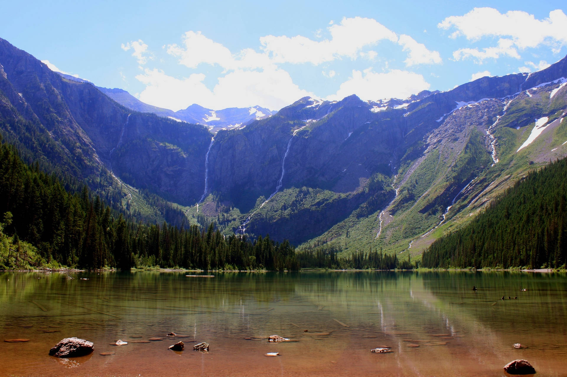 Avalanche Lake In Montana Iphone Background