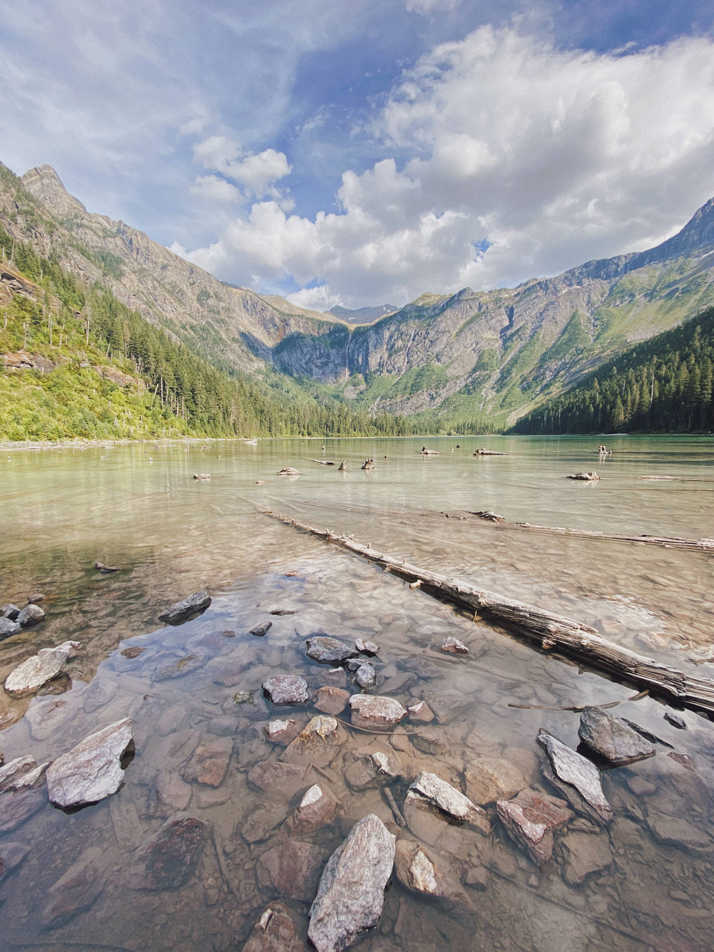 Avalanche Lake In Montana Iphone Background