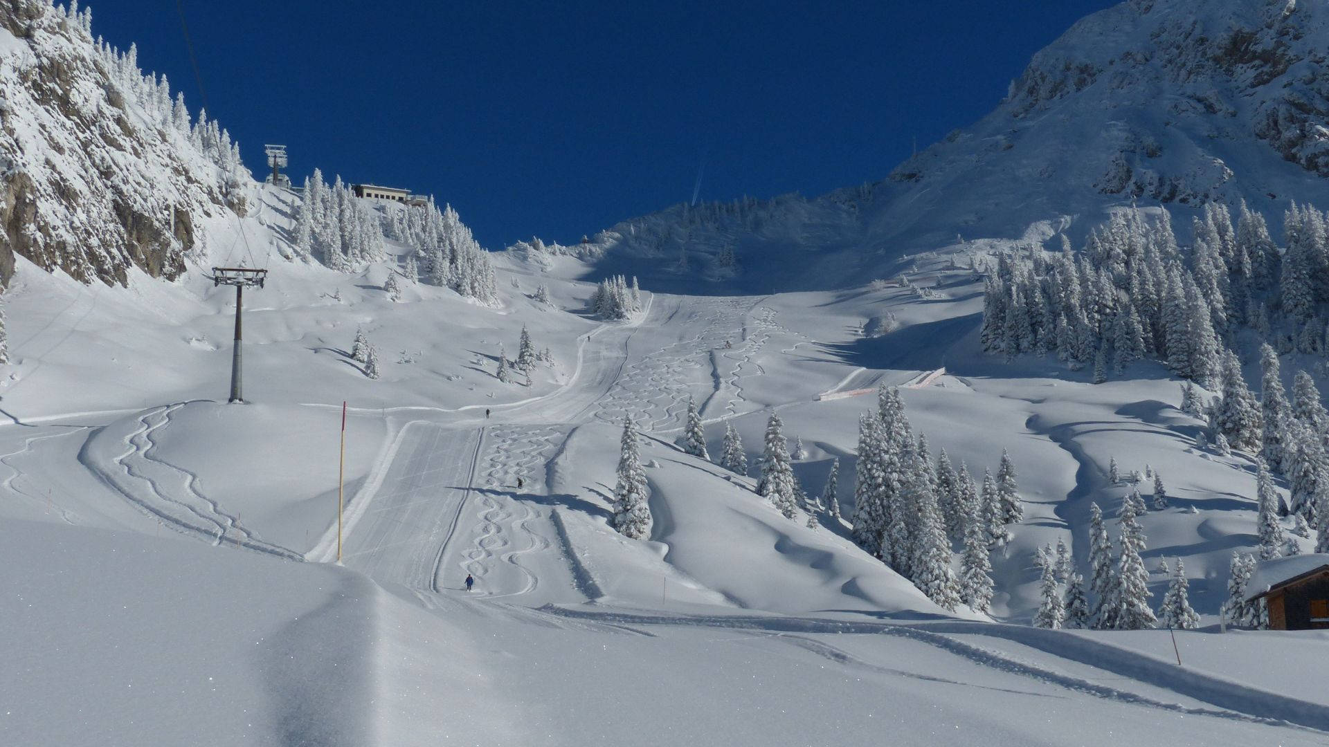 Avalanche Snowy Mountain Slope Background