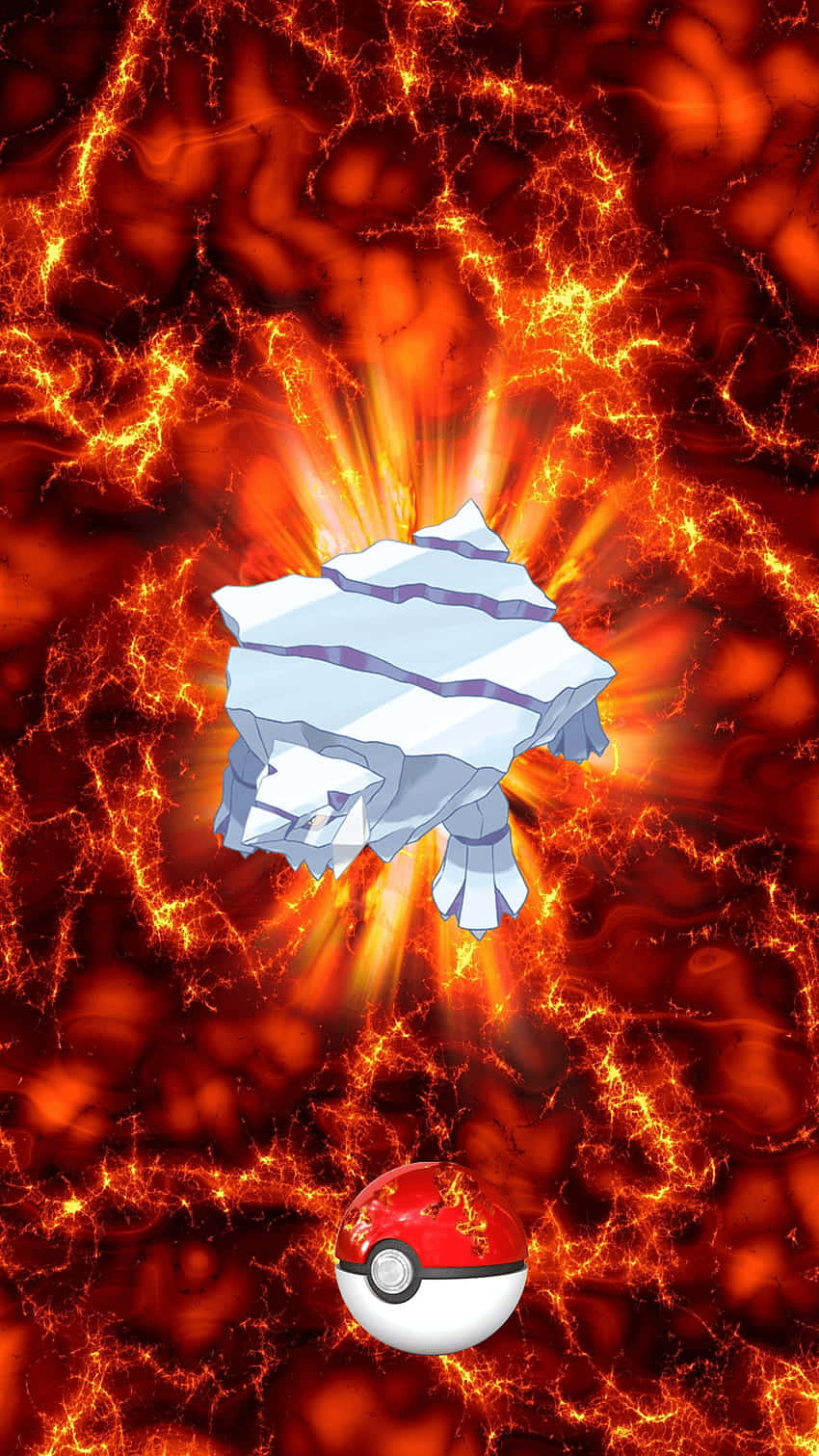 Avalugg Against Fire Background