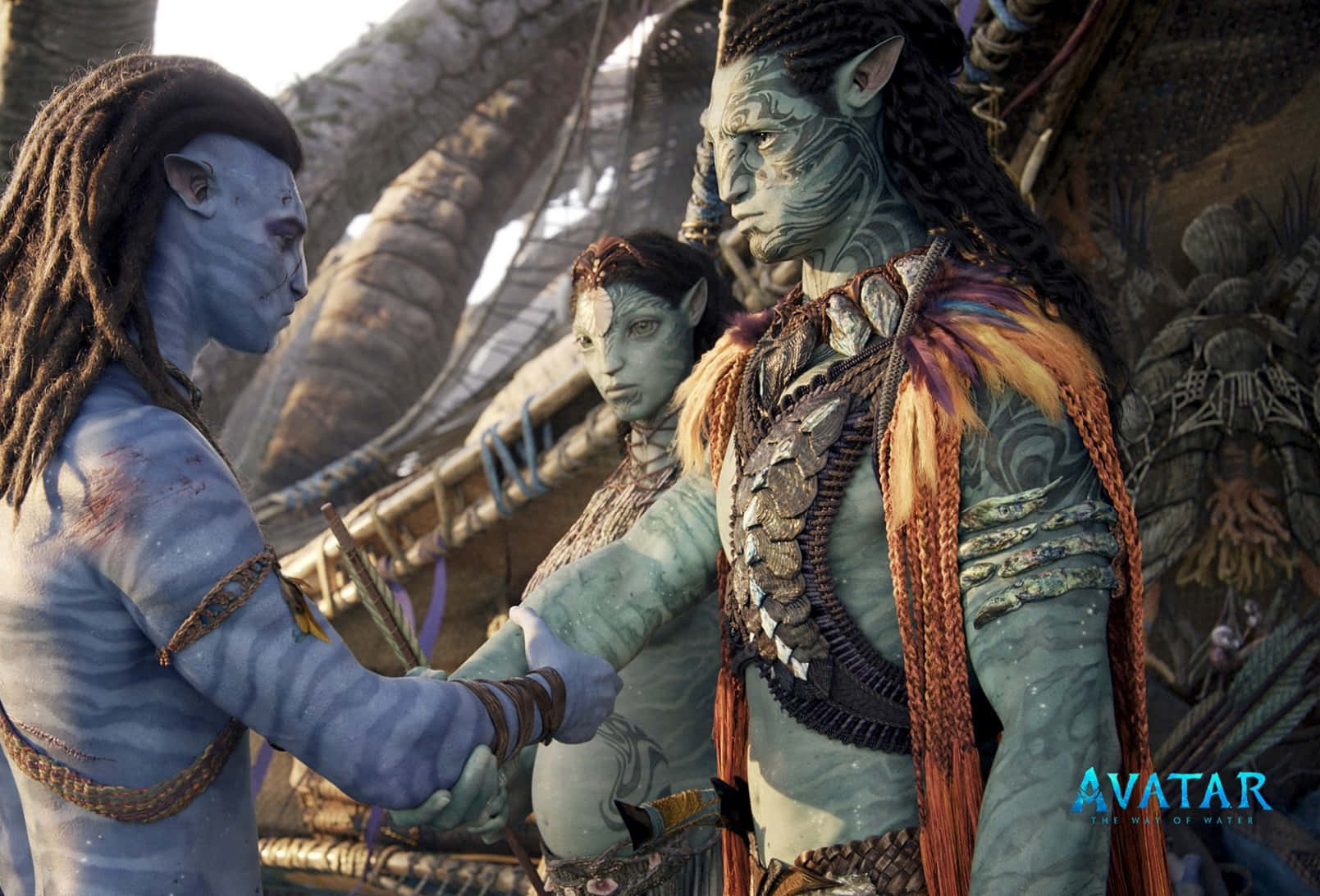 Avatar 2 The Way Of Water Tonowari And Jake Background