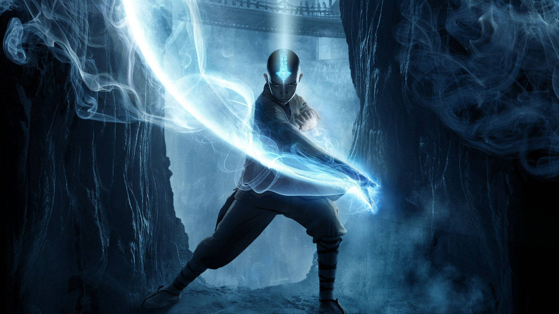 Avatar Aang Of Earth Element Power Background