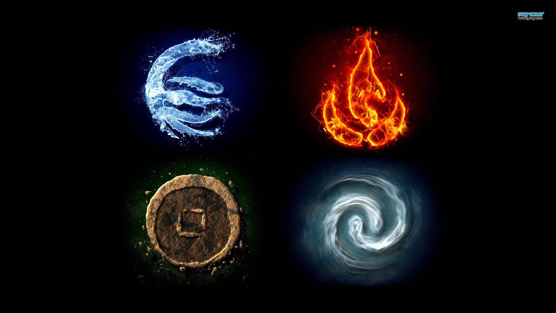 Avatar Earth Element Symbol Background