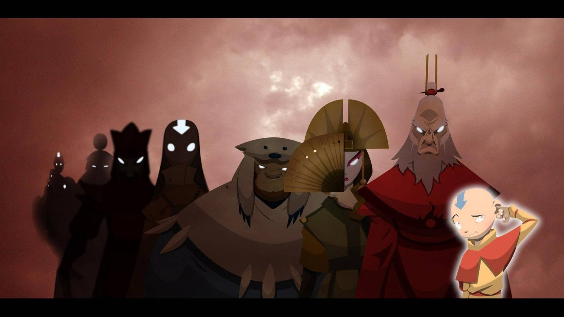 Avatar The Last Airbender Aang With Avatars Background