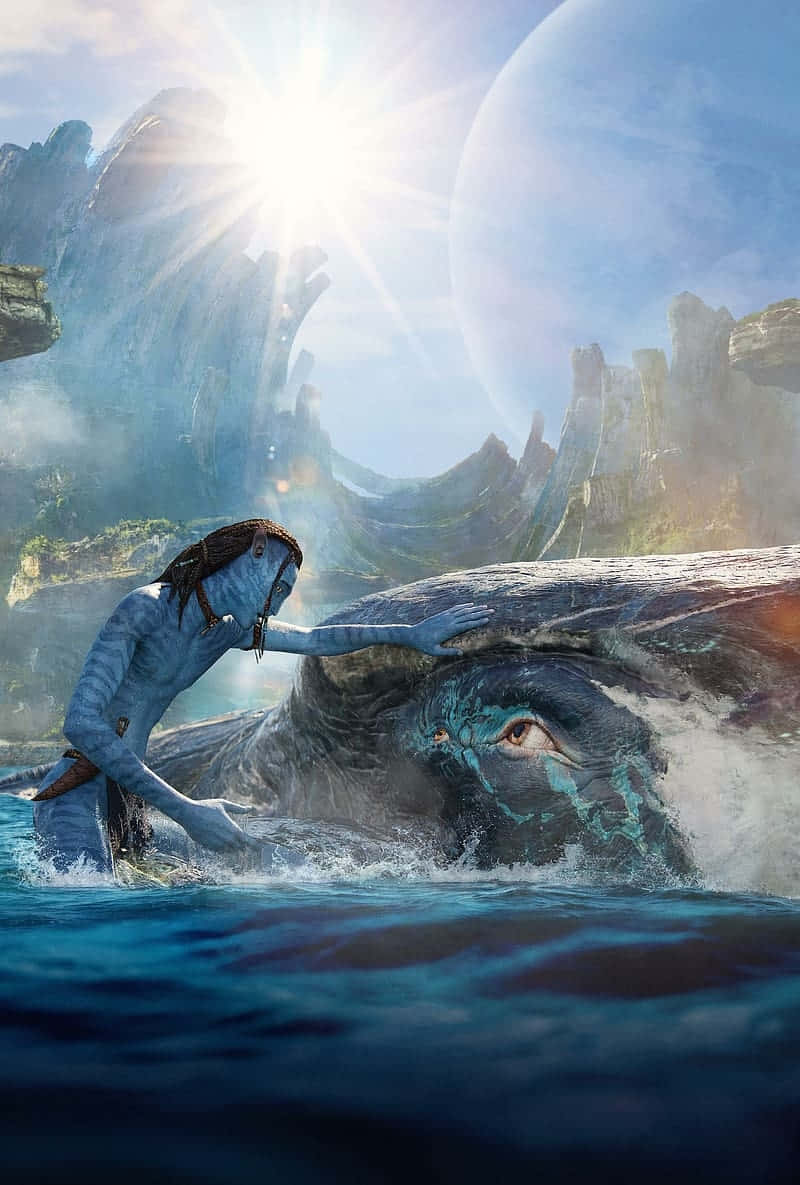 Avatar Touching Whale Background