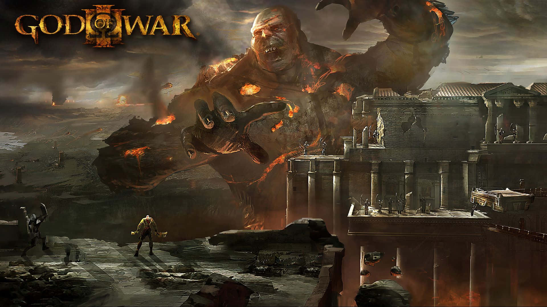 Avenge Your Fallen Father Kratos With God Of War 3 Background