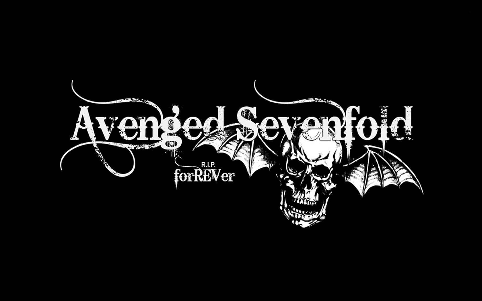 Avenged Sevenfold Logo On A Black Background Background