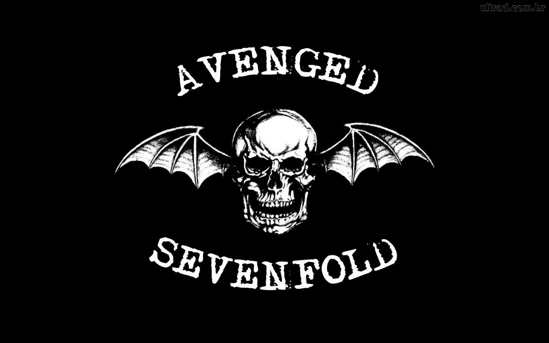 Avenged Sevenfold Logo On A Black Background Background