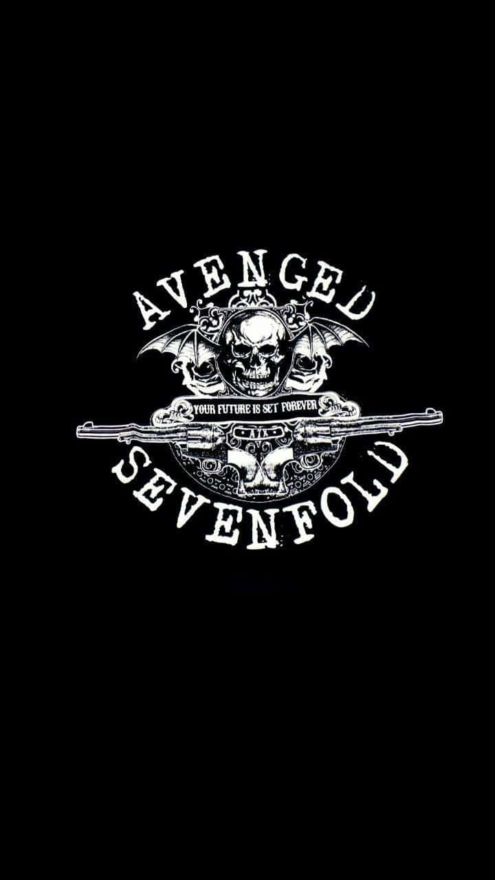 Avenged Sevenfold Logo On A Black Background Background