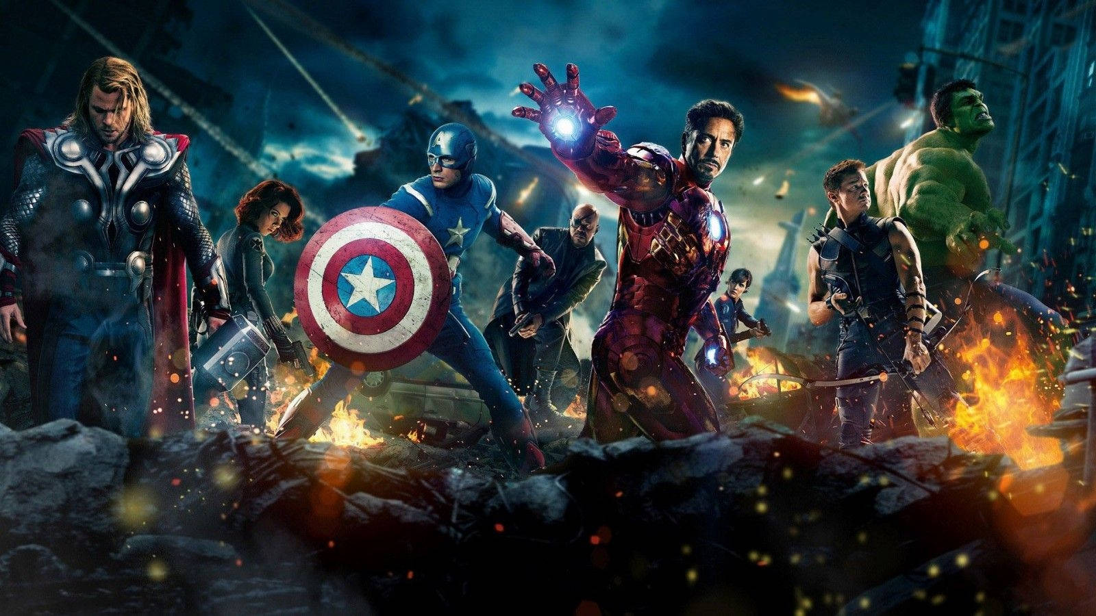 Avengers Age Of Ultron Fight Scene Desktop Background
