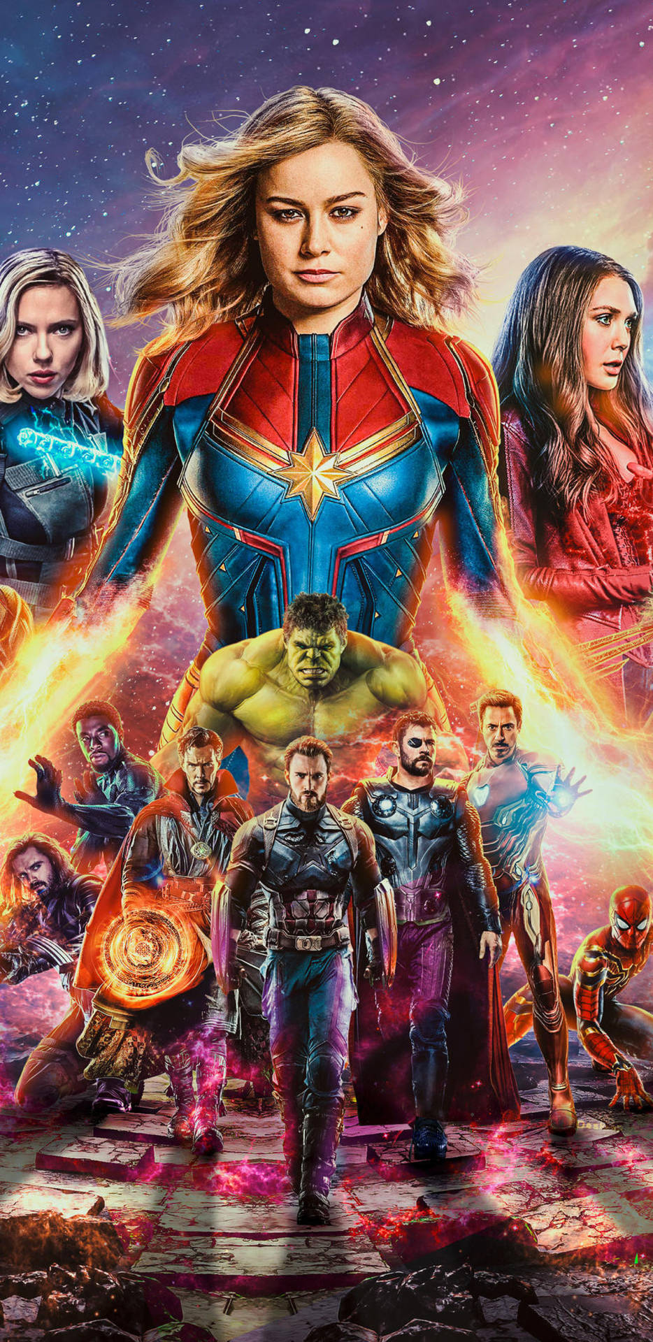 Avengers Android Colorful Portrait Background