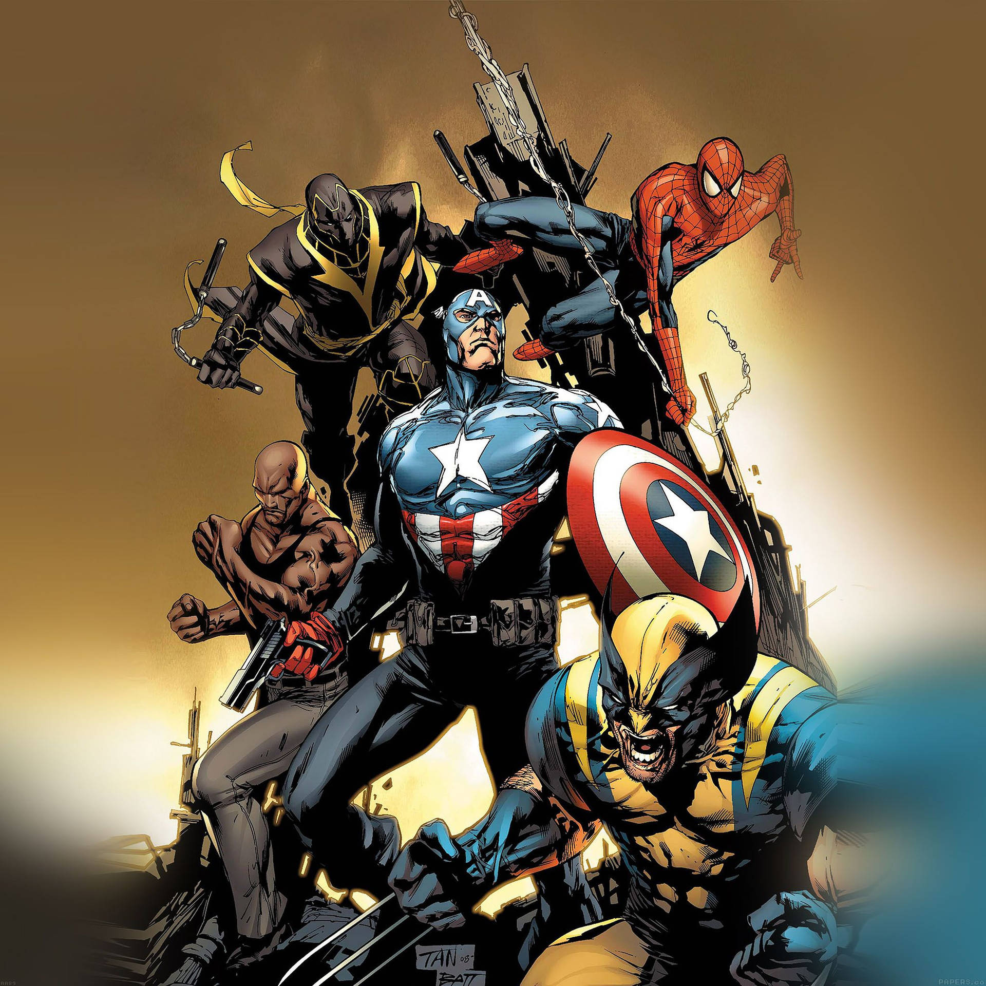 Avengers Android Comic Background