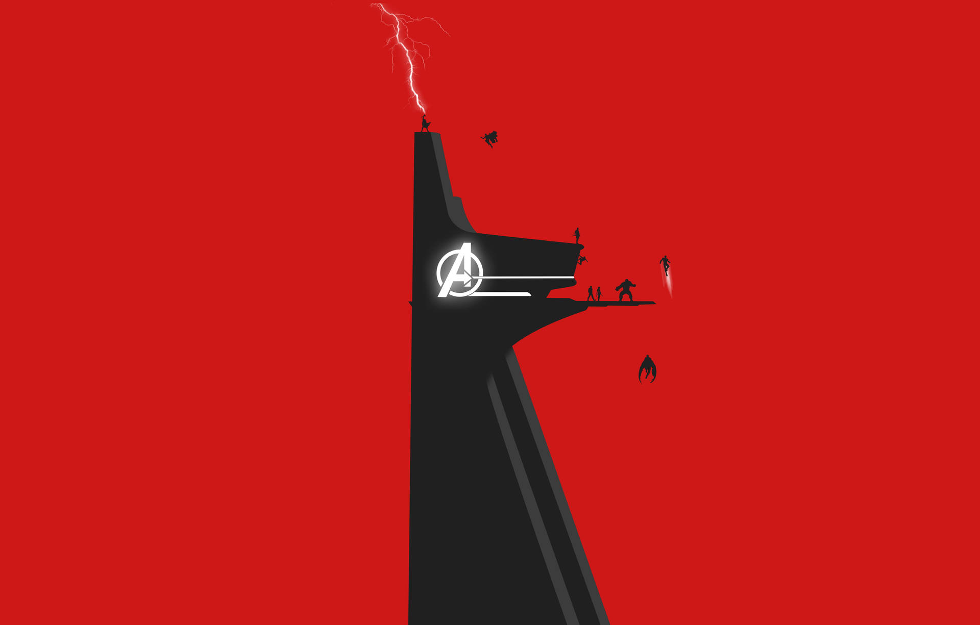 Avengers Android Tower Superheroes Minimalist