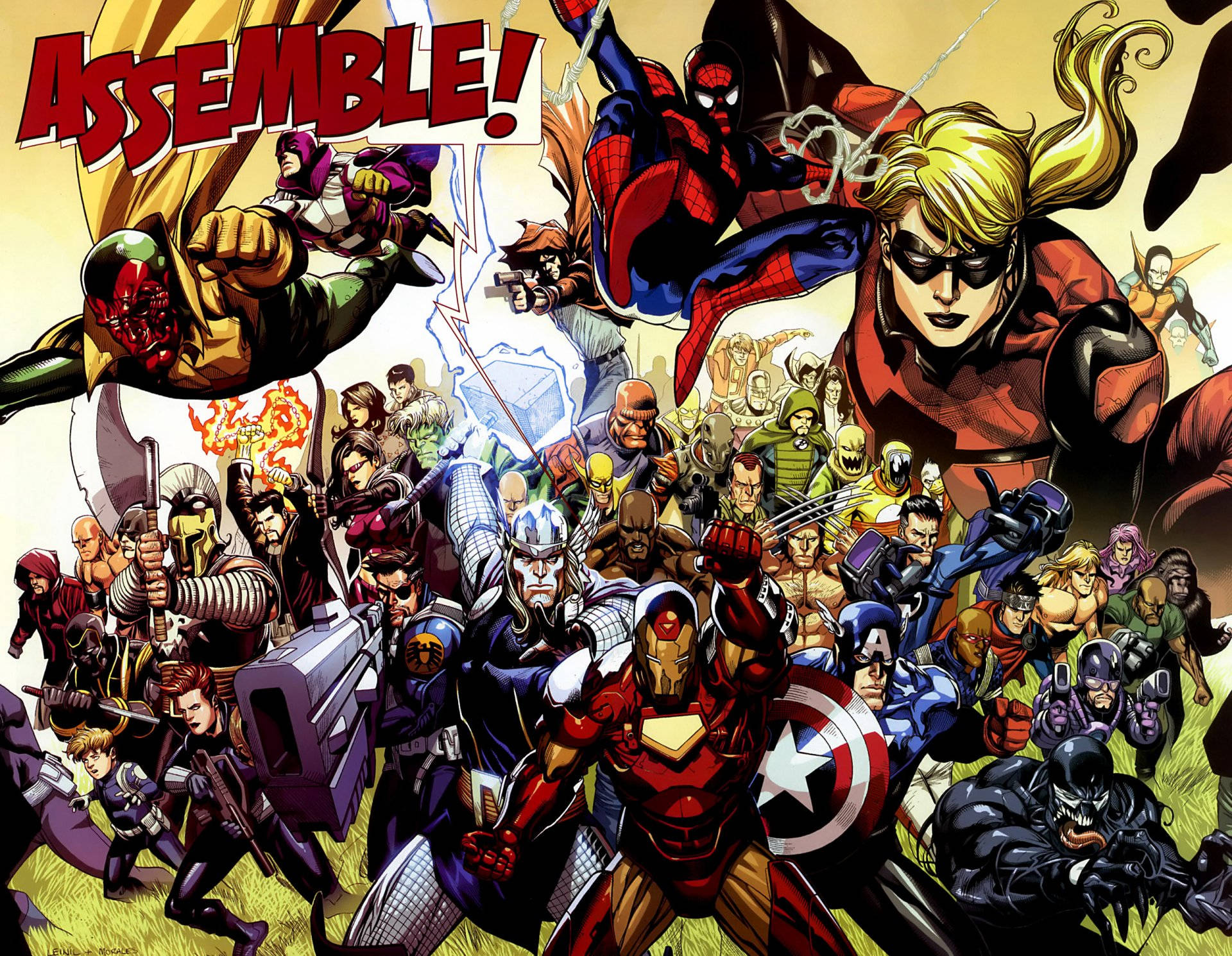Avengers Assemble All Superheroes Background