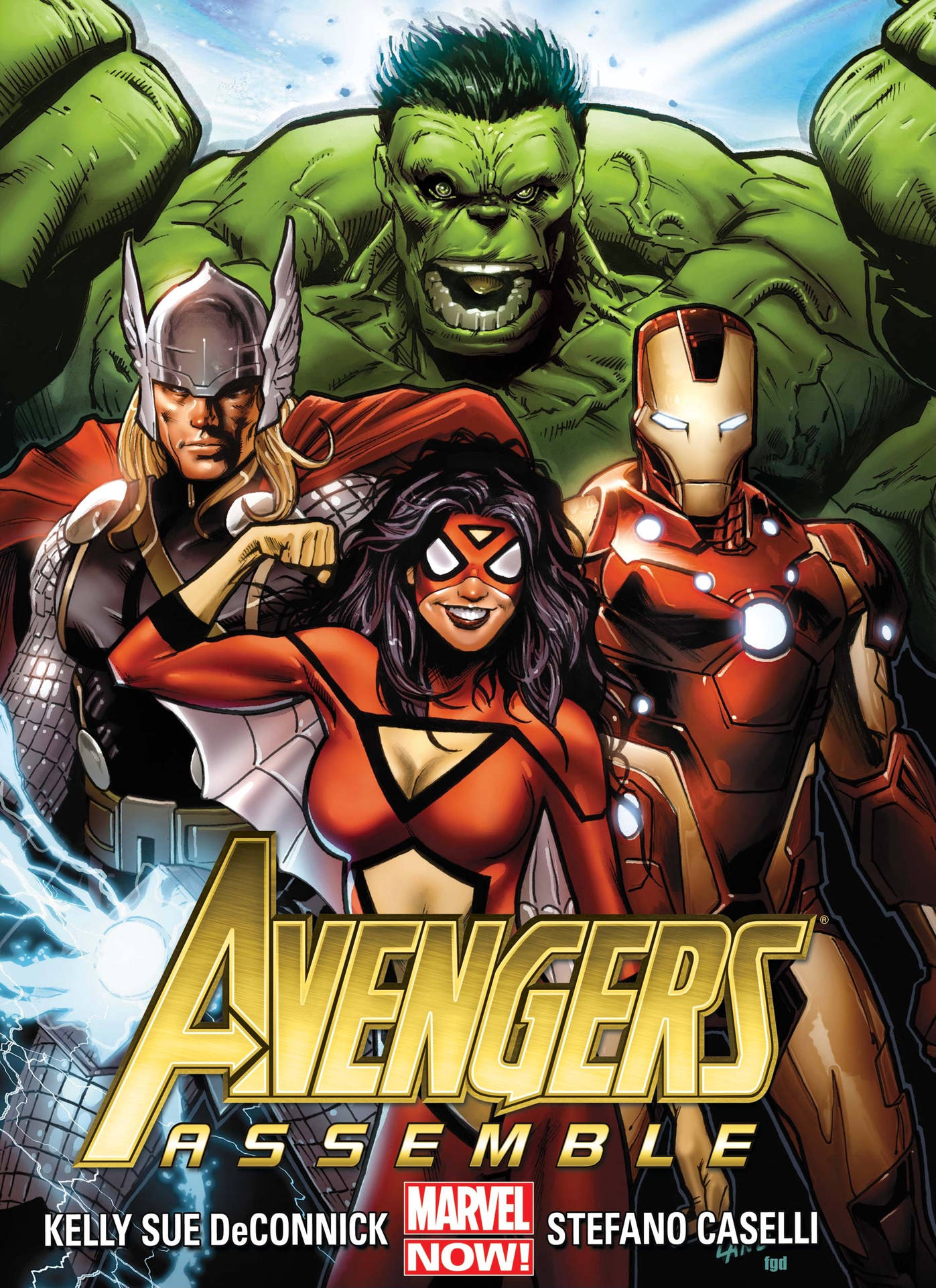 Avengers Assemble Marvel Comic Cover Background