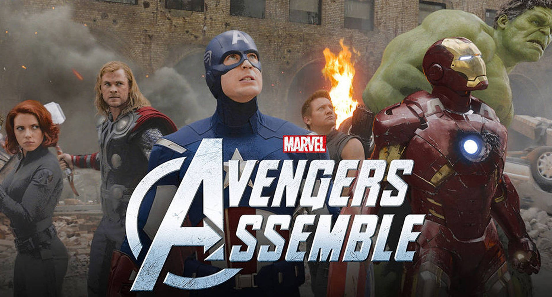 Avengers Assemble New York Battle Background