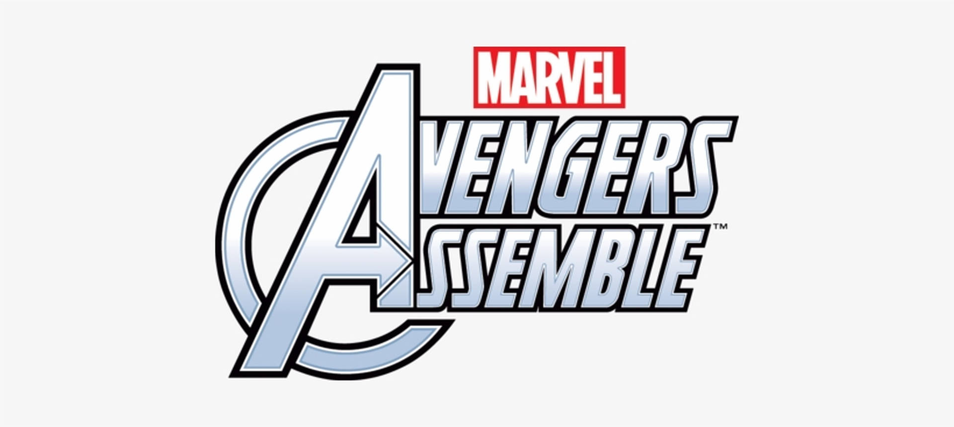 Avengers Assemble White Logo Background