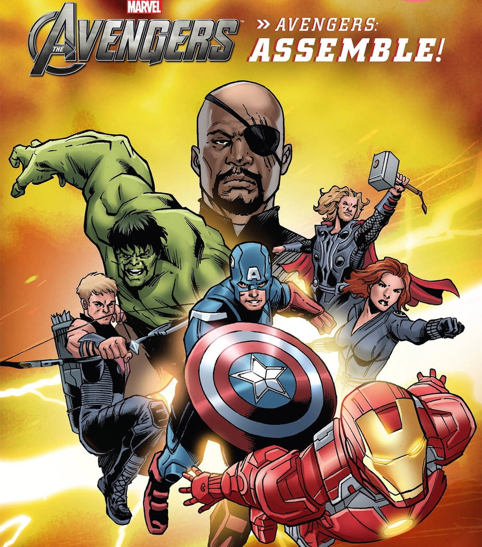 Avengers Assemble With Fury Background