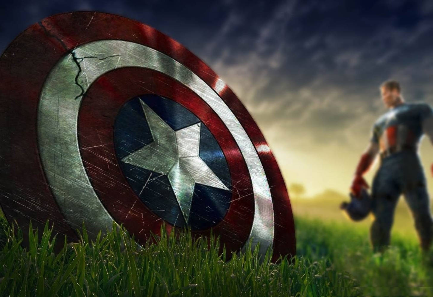 Avengers Captain America Shield Desktop Background
