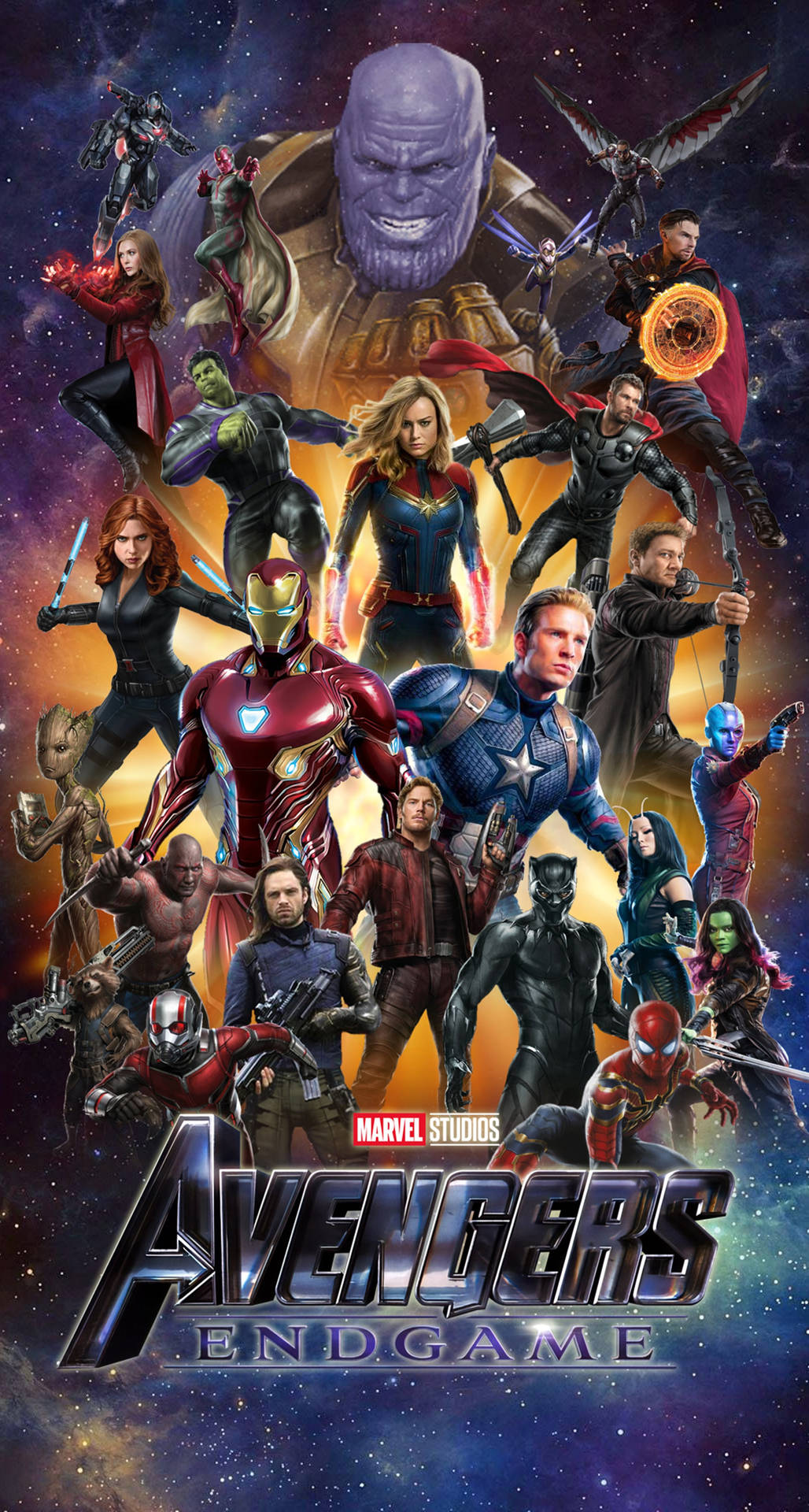 Avengers Endgame Poster With Many Characters