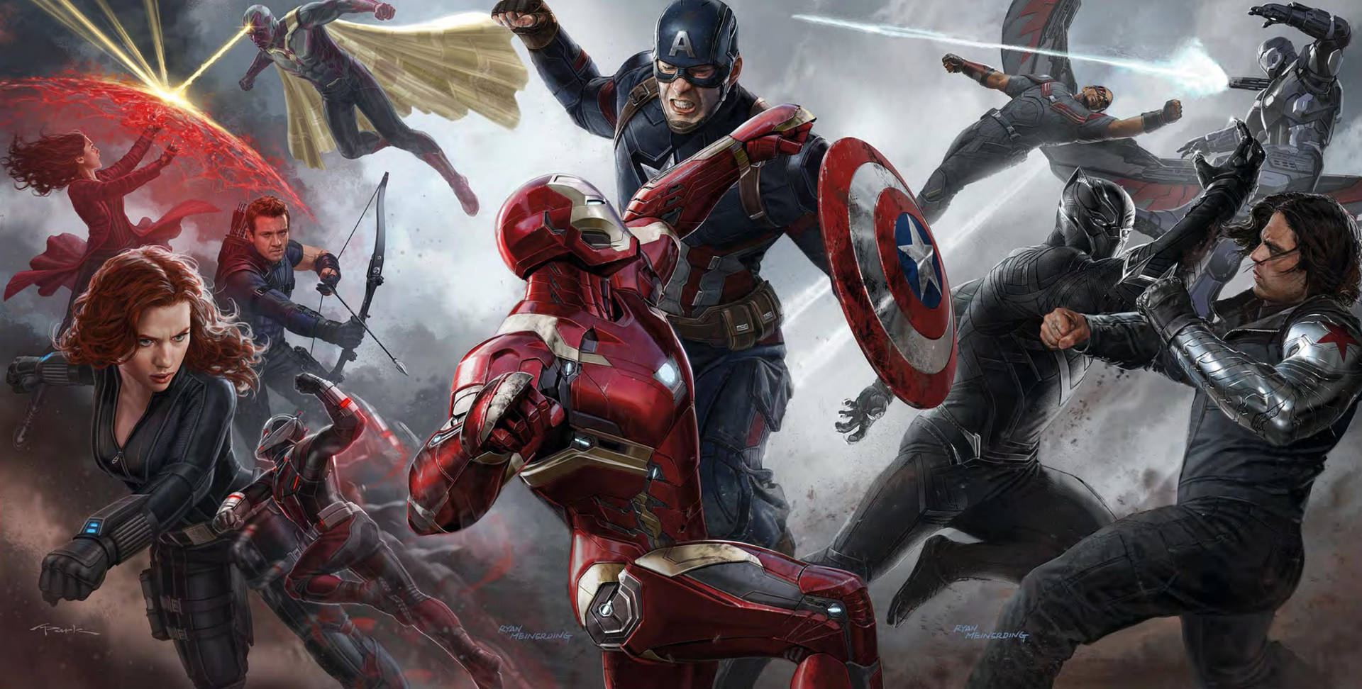 Avengers Fighting Each Other Captain America Civil War