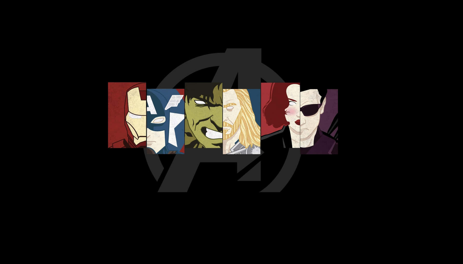 Avengers Iconic Silhouettes Background