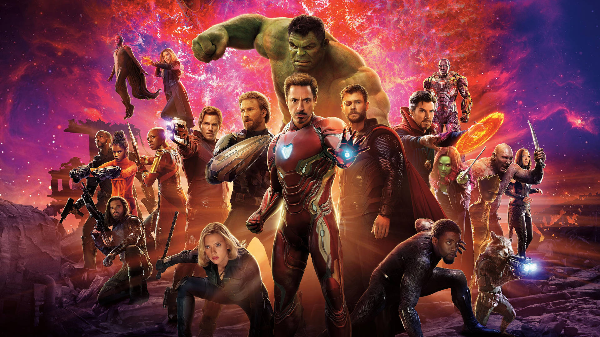 Avengers Infinity War 4k Hulk Rearguard Background
