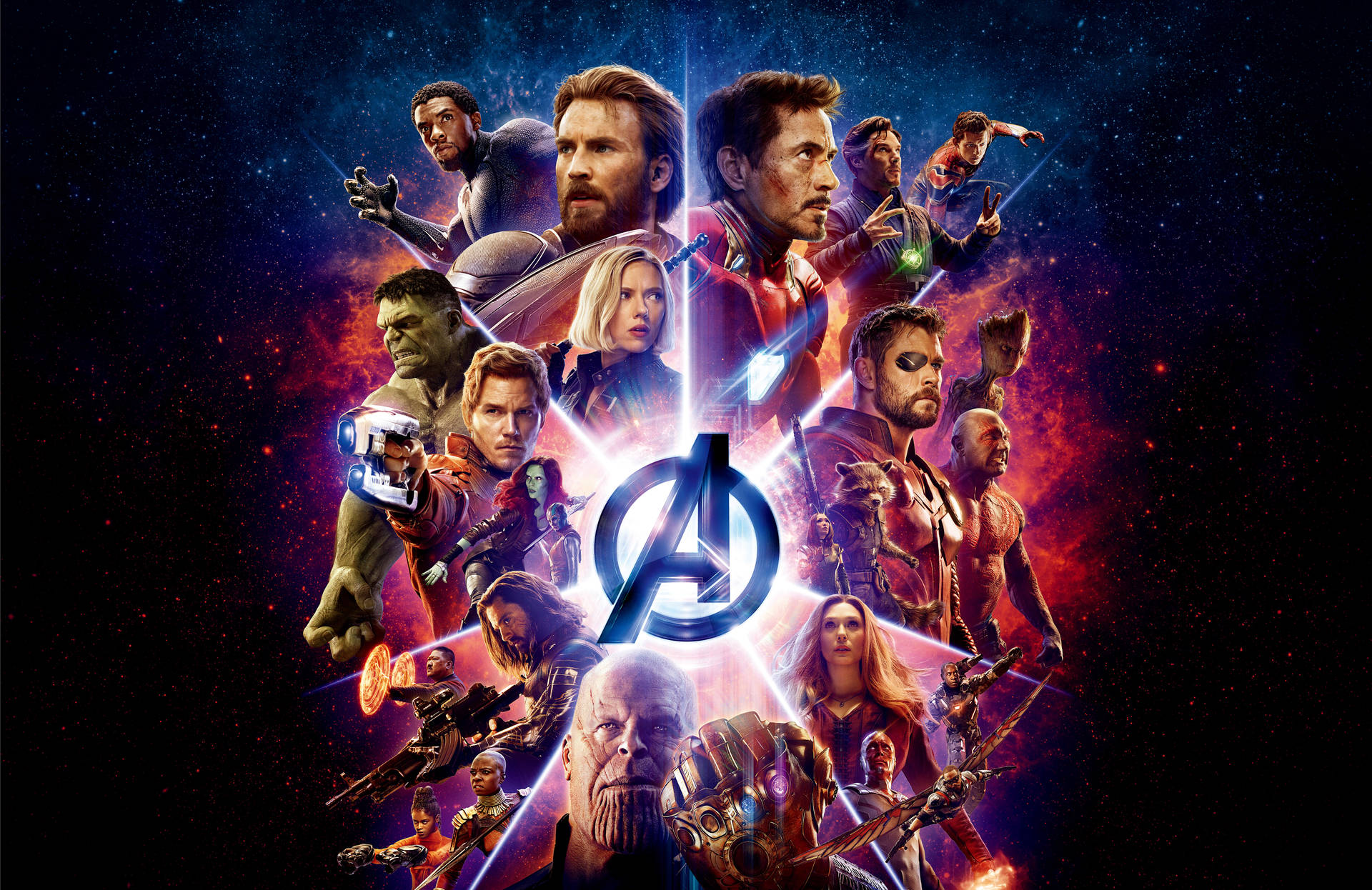 Avengers Infinity War 4k Logo Background
