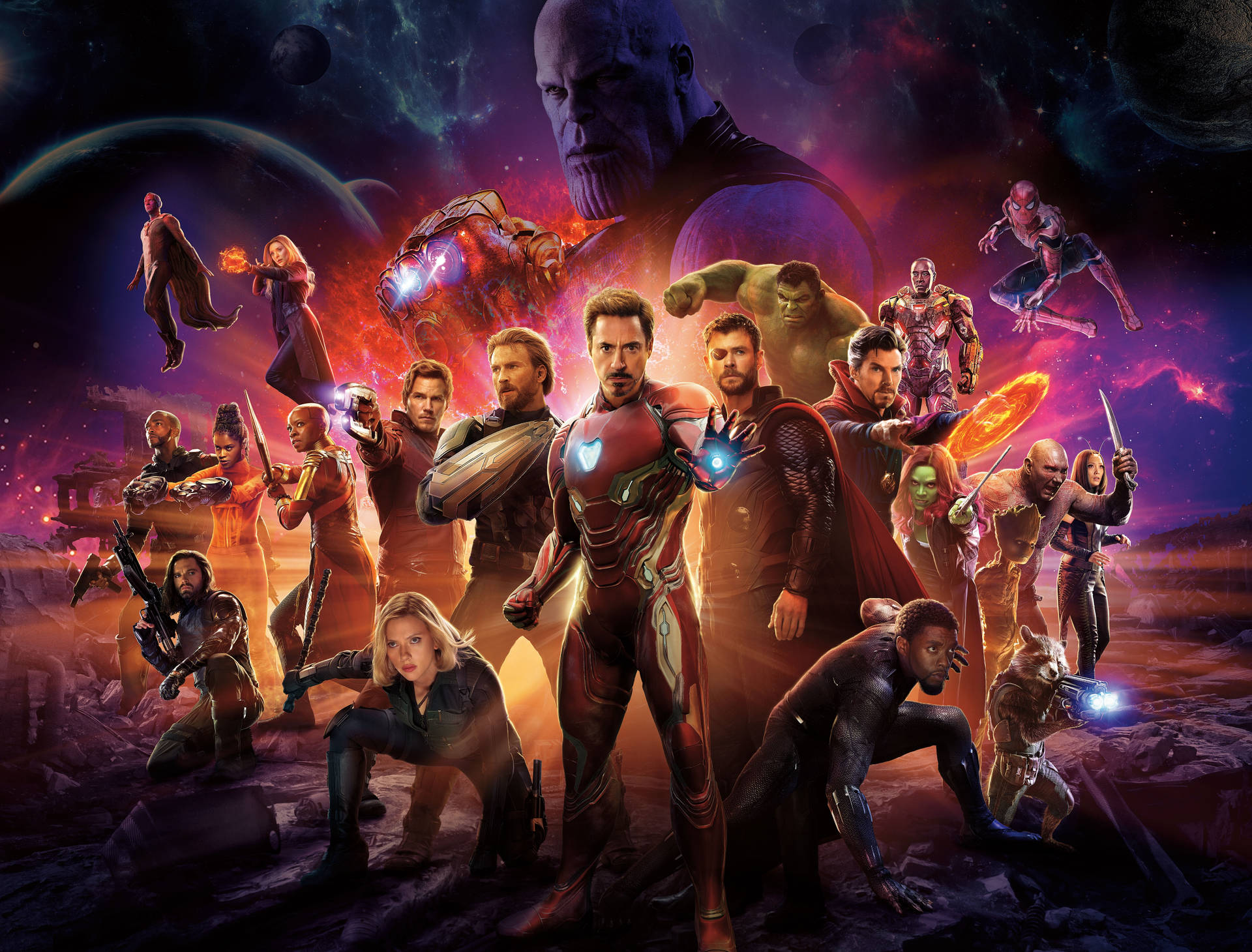 Avengers Infinity War Epic Battle Background