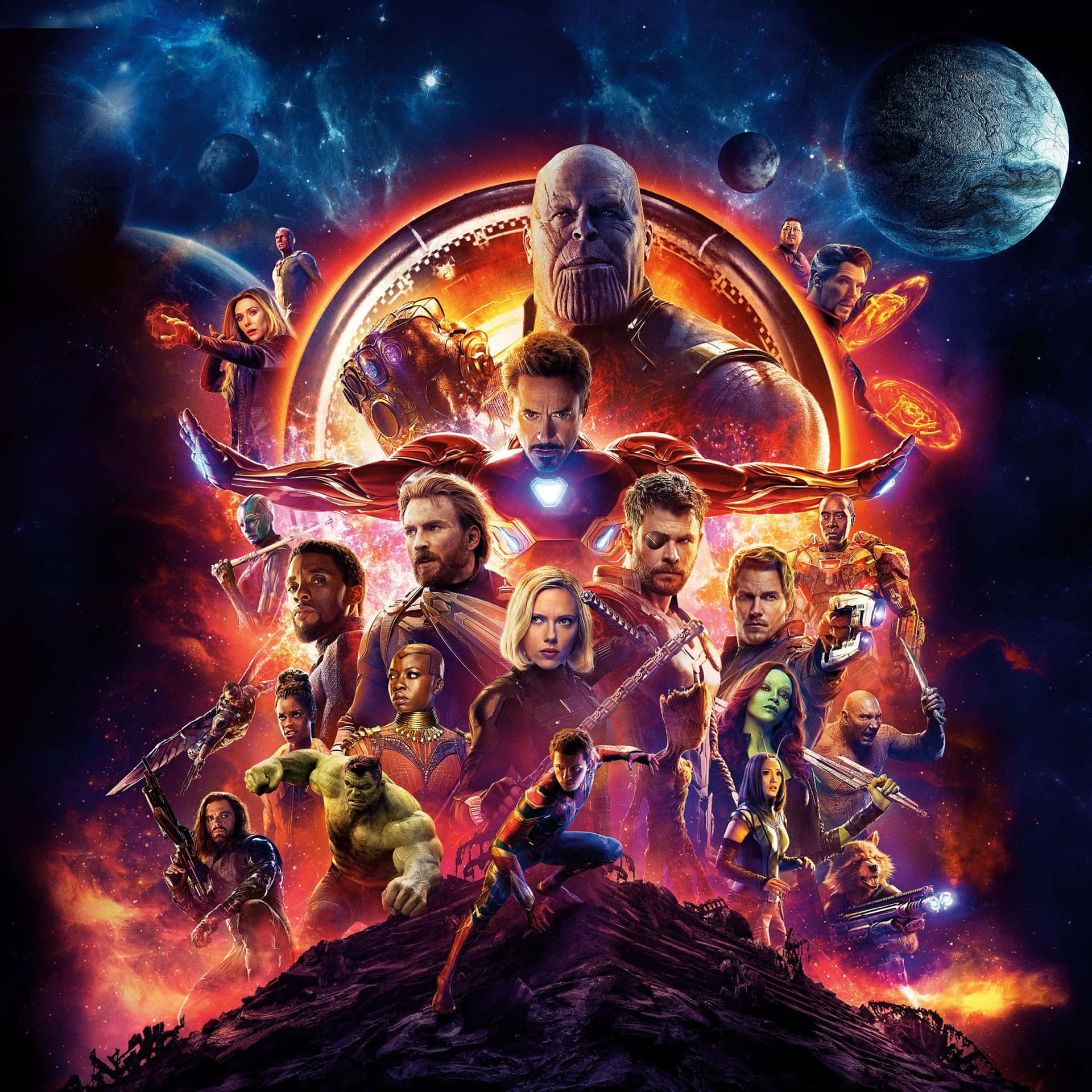 Avengers Infinity War Poster Background
