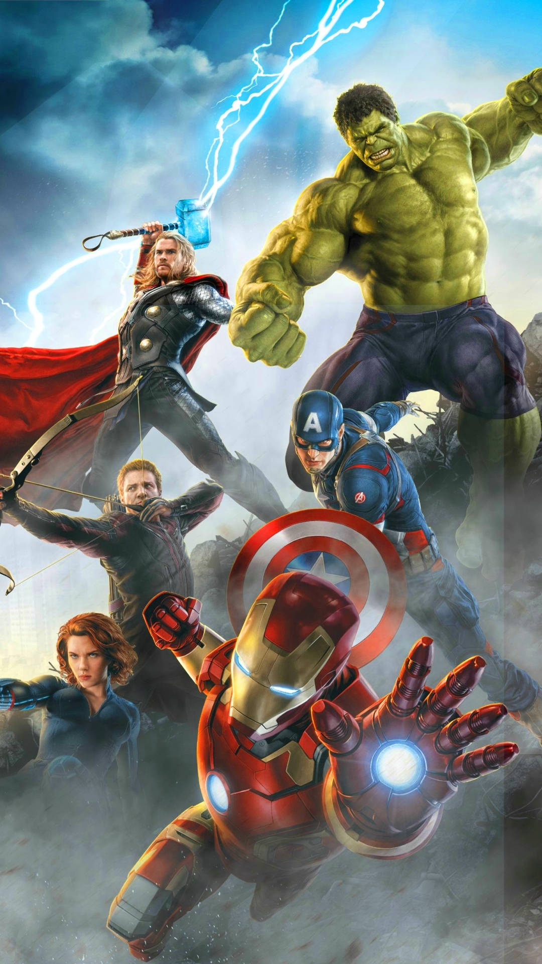 Avengers Iphone X Blue Thunder Background