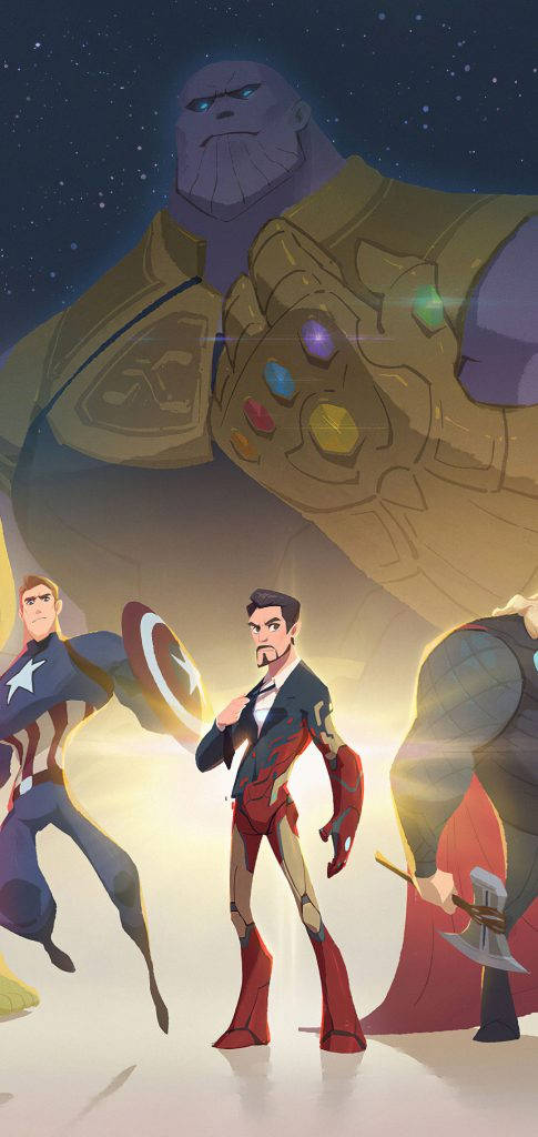 Avengers Iphone X Cute Art Background