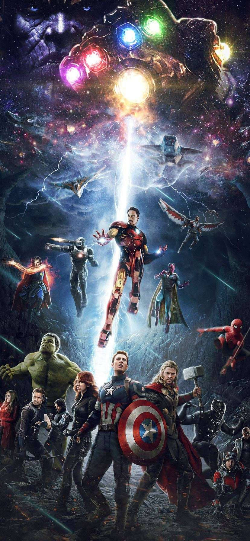 Avengers Iphone X Dark Galaxy Art Background