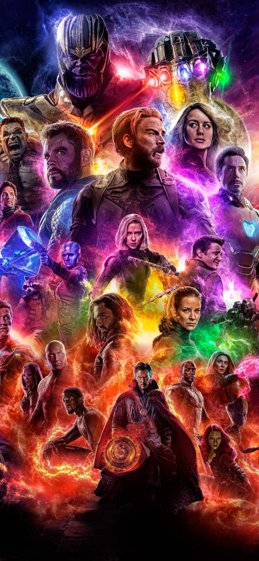 Avengers Iphone X Fiery Art Background
