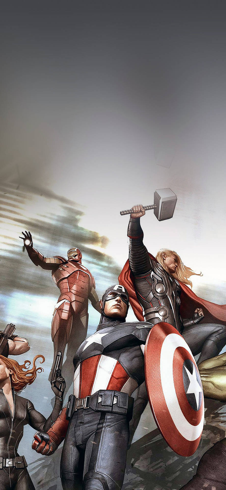 Avengers Iphone X Grey Background Background