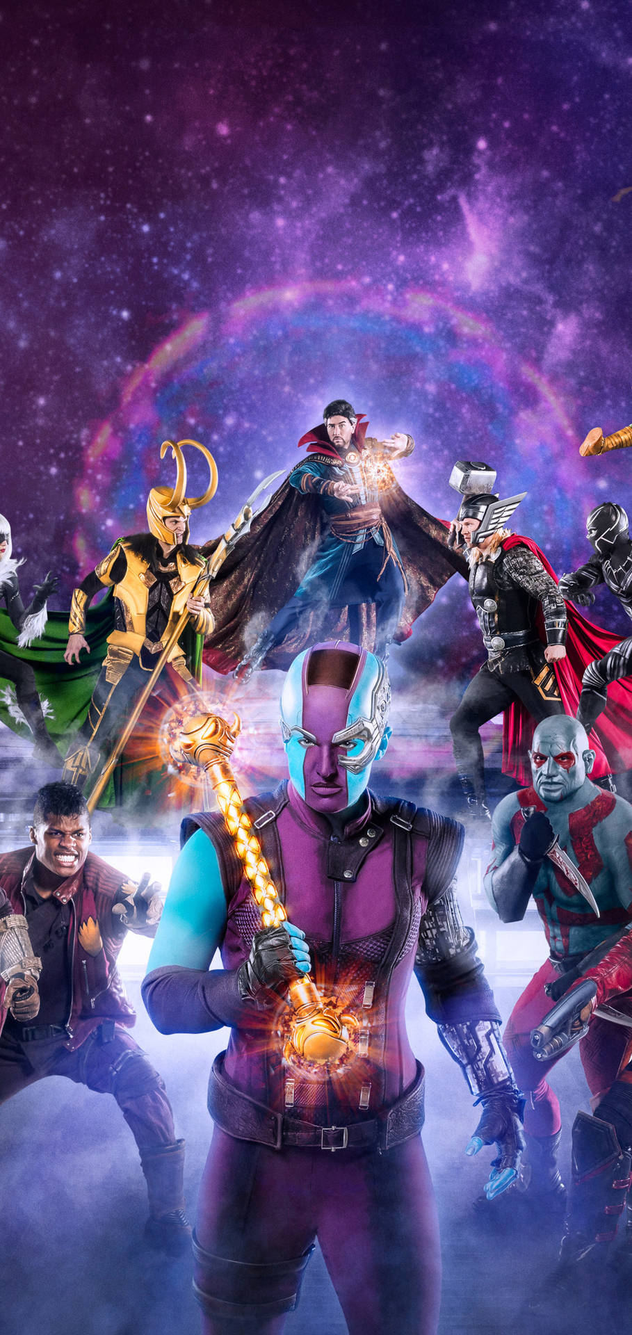 Avengers Iphone X Purple Space Galaxy