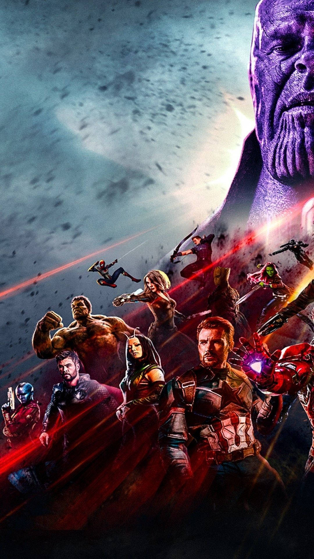 Avengers Iphone X Purple Thanos Background