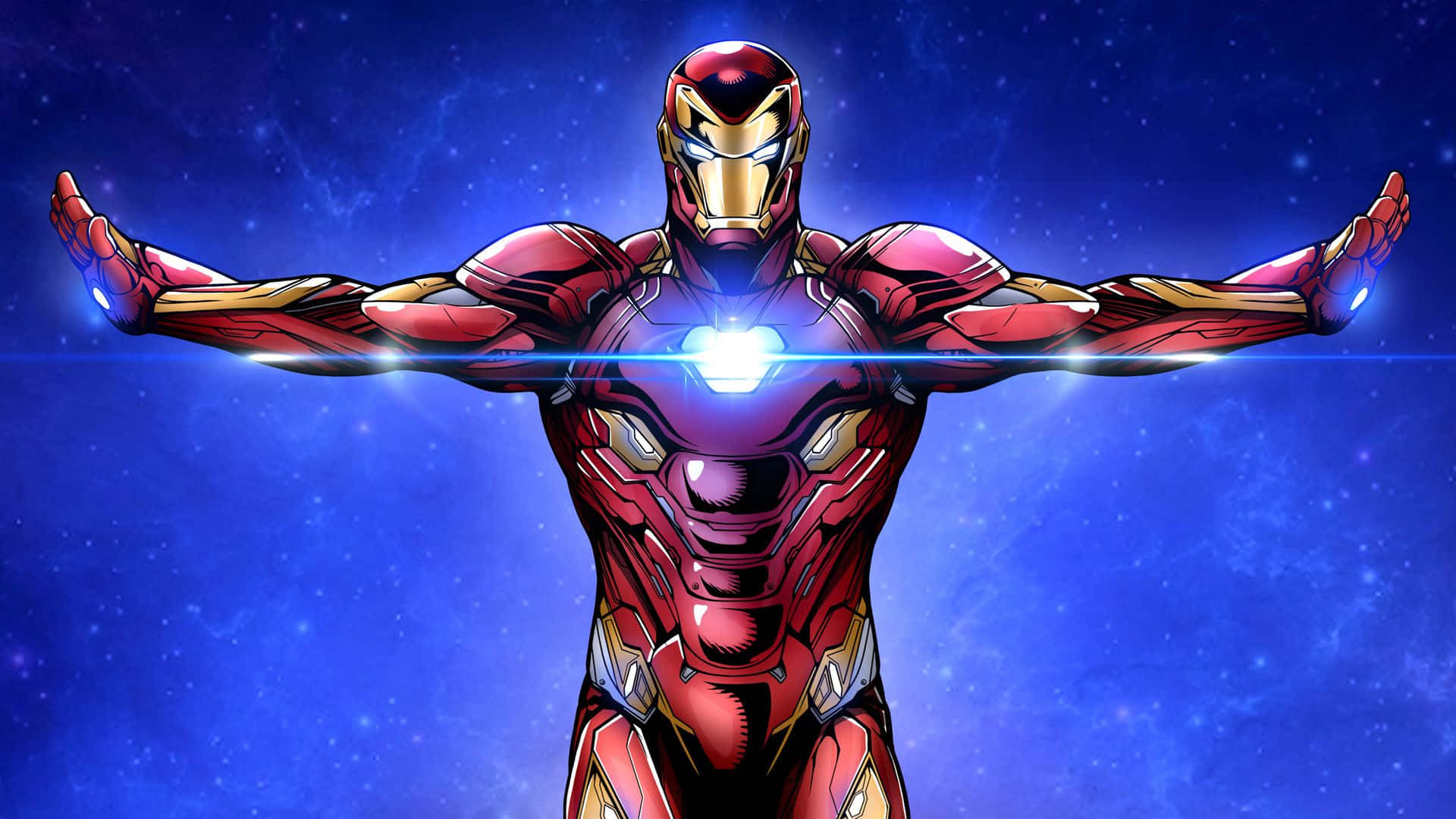 Avengers Iron Man Cartoon Art Background