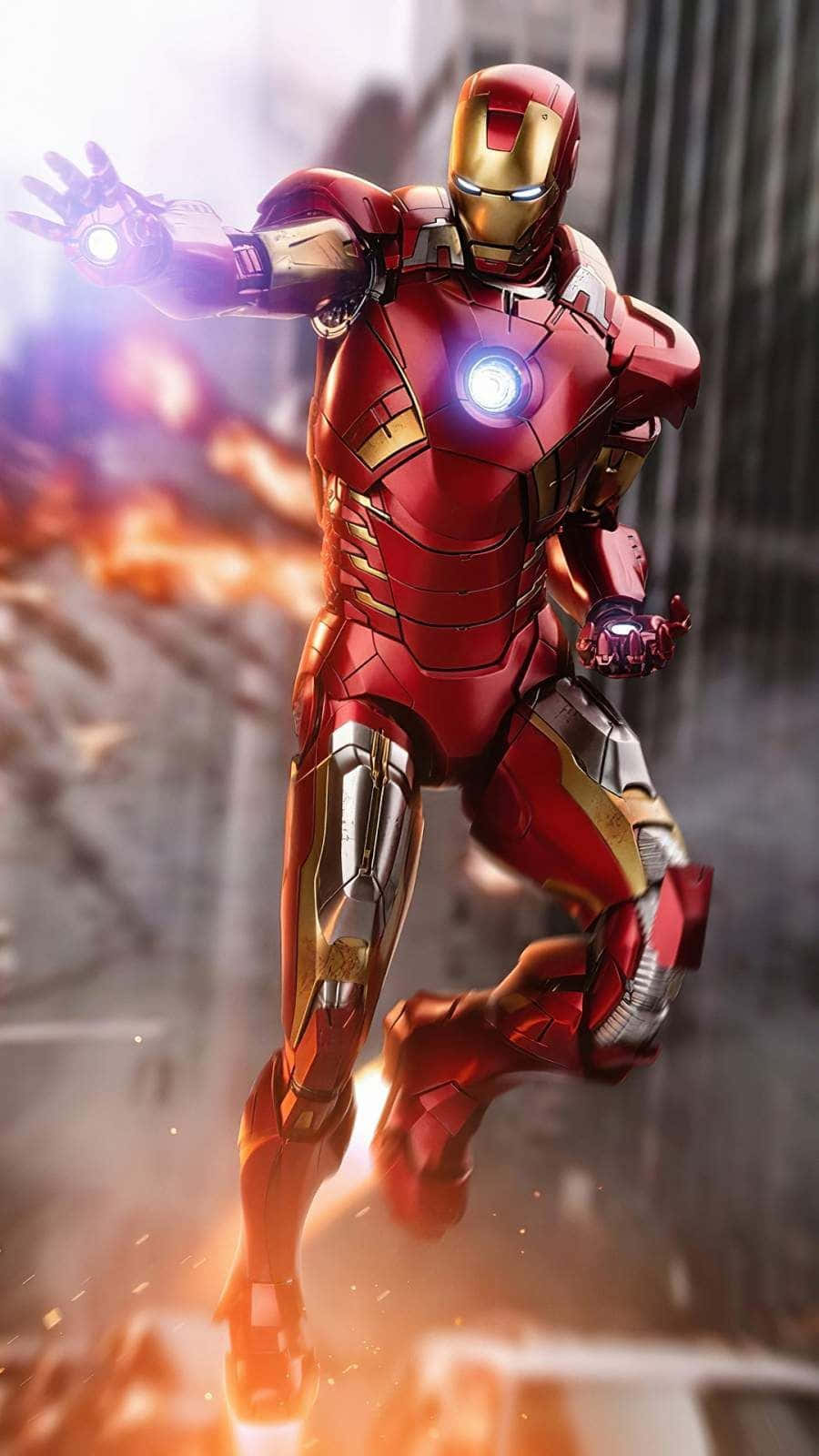 Avengers Iron Man In Battle Of New York Background