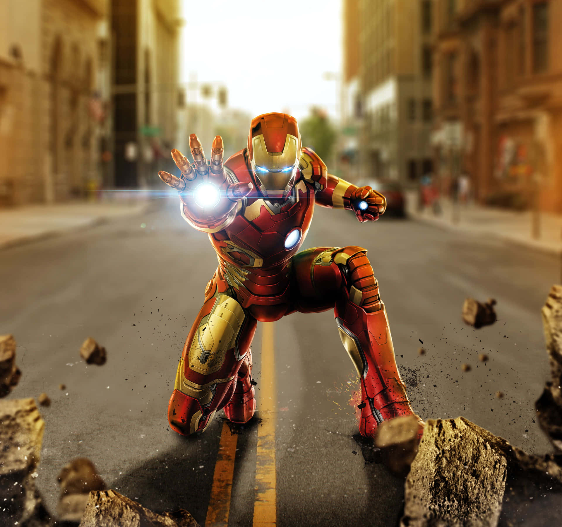 Avengers Iron Man Infinity War New York Scene Background