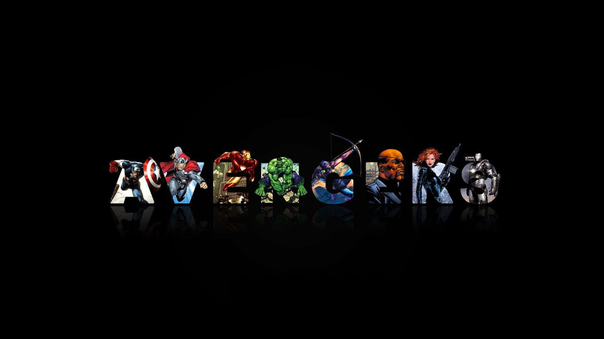 Avengers Laptop Typography Art Background